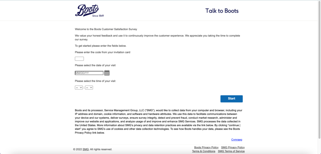 talk to boots pharmacy survey